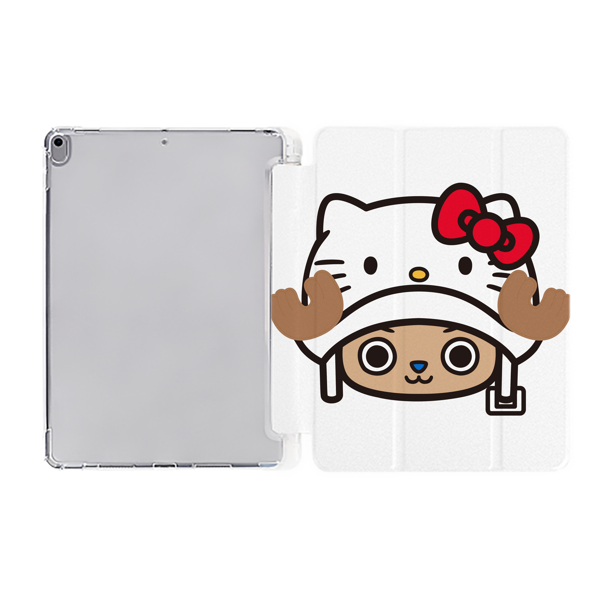（画像用） Hello Kitty ハローキティ IPad ケース ペン収納付き 三つ折りスタンド PUレザー×シリコン 対応機種9.5/10.5/10.9インチ